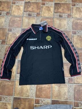 Umbro Manchester United 1998 Long Sleeve Quarter Zip Jacket Size M